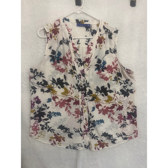 Apt. 9 Women's XL Sleeveless Floral Blouse Top Multicolor Casual - Picture 1 of 5